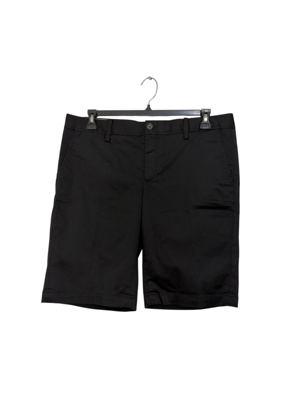 Banana Republic Womens Black Stretch Bermuda Shorts Size 14 Mid Rise